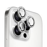 Microsonic Apple iPhone 16 Pro Tekli Diamond Taşlı Kamera Koruma Camı Koyu Gri [iPhone 16 Pro ile Uyumlu Kamera Koruyucu Film - Koyu Gri]