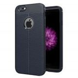 Microsonic Apple İphone 7 Deri Dokulu Silikon Lacivert Cep Telefonu Kılıfı