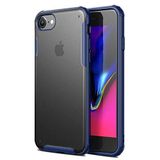 Microsonic Apple iPhone 7 Plus Deri Dokulu Lacivert Silikon Kılıf