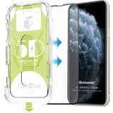 Microsonic Apple Uyumlu iPhone 11 Pro Max Siyah Magic Uygulama Aparatlı Tam Kapatan Ekran Koruyucu