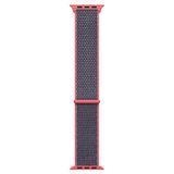 Microsonic Apple Watch SE 2022 40 mm Woven Sport Loop Koyu Pembe Hasırlı Kordon