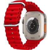 Microsonic Apple Watch SE 2022 44 mm Kırmızı Ocean Band Kordon