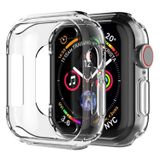 Microsonic Apple Watch SE 40mm için Kılıf 360 Full Round Soft Silicone Şeffaf [Watch SE 40mm ile Uyumlu Kılıf - Şeffaf]