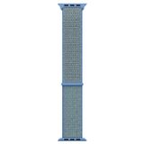 Microsonic Apple Watch SE 44 mm Hasırlı Woven Sport Loop Mavi Saat Kordon