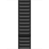 Microsonic Apple Watch SE 44 mm Leather Link Band Siyah Kordon