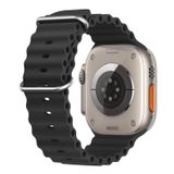 Microsonic Apple Watch SE 44 mm Siyah Ocean Band Kordon