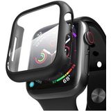 Microsonic Apple Watch SE 44mm için Kılıf Matte Premium Slim WatchBand Siyah [Watch SE 44mm ile Uyumlu Kılıf - Siyah]
