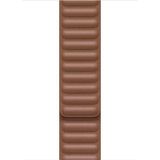 Microsonic Apple Watch Series 3 38 mm Leather Link Band Kahverengi Kordon