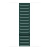 Microsonic Apple Watch Series 3 38 mm Leather Link Band Koyu Yeşil Kordon