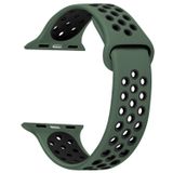 Microsonic Apple Watch Series 3 38 mm Rainbow Sport Band Siyah Yeşil Saat Kordon