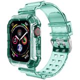 Microsonic Apple Watch Series 3 38 mm Transparent Clear Band Yeşil Uyumlu Kordon