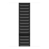 Microsonic Apple Watch Series 3 42 mm Leather Link Band Siyah Kordon