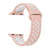 Microsonic Apple Watch Series 4 40 mm Pembe Beyaz Rainbow Sport Band Kordon