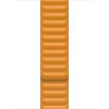 Microsonic Apple Watch Series 4 40 mm Turuncu Leather Link Band Kordon