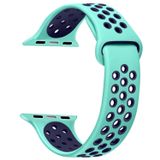Microsonic Apple Watch Series 4 40 mm Yeşil Lacivert Rainbow Sport Band Kordon