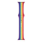 Microsonic Apple Watch Series 4 44 mm Silikon Pride Edition Akıllı Saat Kordonu