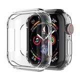 Microsonic Apple Watch Series 4 44mm Kılıf 360 Full Round Soft Silicone Şeffaf