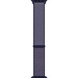 Microsonic Apple Watch Series 6 44 mm Hasırlı Woven Sport Loop Lacivert Saat Kordon