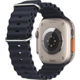 Microsonic Apple Watch Series 6 44 mm Lacivert Ocean Band Kordon
