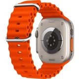 Microsonic Apple Watch Series 6 44 mm Turuncu Ocean Band Kordon