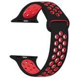 Microsonic Apple Watch Series 7 41 mm Rainbow Sport Kayış Siyah Kırmızı Uyumlu Kordon