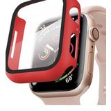 Microsonic Apple Watch Series 7 41mm Kılıf Matte Premium Slim Watchband Kırmızı