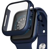 Microsonic Apple Watch Series 7 41MM Kılıf Matte Premium Slim Watchband Lacivert