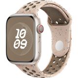 Microsonic Apple Watch Series 7 45 mm Flame Sport Band Bej Kordon