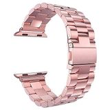 Microsonic Apple Watch Series 7 45 mm Metal Stainless Steel Rose Gold Uyumlu Kordon