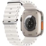 Microsonic Apple Watch Series 7 45 mm Ocean Band Beyaz Kordon