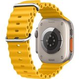 Microsonic Apple Watch Series 7 45 mm Ocean Band Sarı Kordon