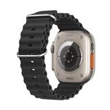 Microsonic Apple Watch Series 7 45 mm Ocean Band Siyah Kordon