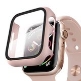 Microsonic Apple Watch Series 7 45mm için Kılıf Matte Premium Slim WatchBand Rose Gold