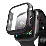 Microsonic Apple Watch Series 7 45mm için Kılıf Matte Premium Slim WatchBand Siyah [Watch Series 7 45mm ile Uyumlu Kılıf - Siyah]