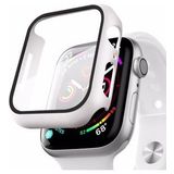 Microsonic Apple Watch Series 7 45MM Kılıf Matte Premium Slim Watchband Beyaz