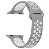 Microsonic Apple Watch Series 8 45 mm için Rainbow Sport Kayış Gri Beyaz Kordon
