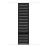 Microsonic Apple Watch Series 8 45 mm Leather Link Band Siyah Kordon