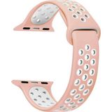 Microsonic Apple Watch Series 9 41 mm Rainbow Sport Band Pembe Beyaz Kordon