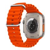 Microsonic Apple Watch Series 9 45 mm Ocean Band Turuncu Kordon