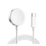 Microsonic Apple Watch Series 9 45mm Masaüstü Manyetik Hızlı Şarj Aygıtı - Type-C Kablosu Beyaz