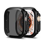 Microsonic Apple Watch Ultra için Kılıf Privacy Gizlilik Filtreli WatchBand Siyah [Watch Ultra ile Uyumlu Kılıf - Siyah]