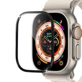 Microsonic Apple Watch Ultra Tam Kaplayan Cam Ekran Koruyucu V2 Siyah [Watch Ultra ile Uyumlu Ekran Koruyucu - Siyah]