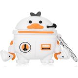 Microsonic Arpds 3. Nesil Kılıf Cartoon Figürlü Silikon Crtn-Fgr-Spc-Dck - Mercan - Turuncu - AirPods 3