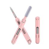 Microsonic Çok Fonksiyonlu Airpods Kulaklık Temizleme Kalemi Pembe [Universal ile Uyumlu Kılıf - Pembe]