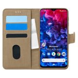 Microsonic General Mobile GM 20 Pro için Kılıf Fabric Book Wallet Gold [GM 20 Pro ile Uyumlu Kılıf - Gold]