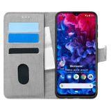 Microsonic General Mobile GM 20 Pro için Kılıf Fabric Book Wallet Gri [GM 20 Pro ile Uyumlu Kılıf - Gri]