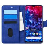Microsonic General Mobile GM 20 Pro için Kılıf Fabric Book Wallet Lacivert [GM 20 Pro ile Uyumlu Kılıf - Lacivert]