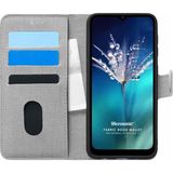 Microsonic General Mobile GM 21 Fabric Book Wallet Gri Cep Telefon Kılıfı