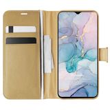 Microsonic General Mobile GM 22 Delux Leather Wallet Gold Cep Telefon Kılıfı