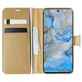 Microsonic General Mobile GM 22 Plus Delux Leather Wallet Gold Cep Telefon Kılıfı